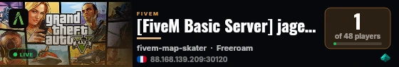 [FiveM Basic Server] jagerserv live status badge