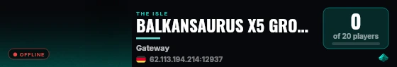 BALKANSAURUS X5 GROWTH live status badge