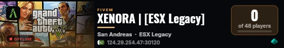 XENORA | [ESX Legacy] live status badge