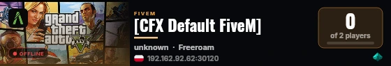 [CFX Default FiveM] live status badge