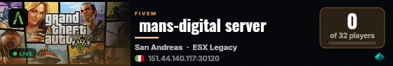  mans-digital server live status badge
