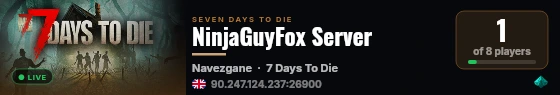 NinjaGuyFox Server live status badge