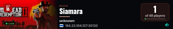 Siamara live status badge