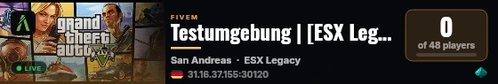 Testumgebung | [ESX Legacy] live status badge