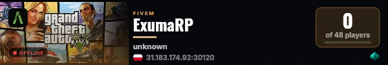 ExumaRP live status badge