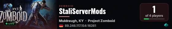 StaliServerMods live status badge