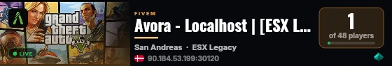 Avora - Localhost | [ESX Legacy] live status badge