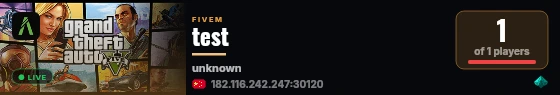 test live status badge