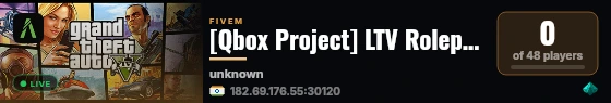 [Qbox Project] LTV Roleplay live status badge