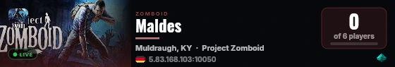 Maldes live status badge