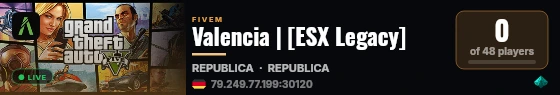 Valencia | [ESX Legacy] live status badge
