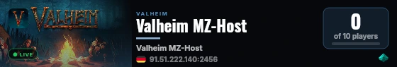Valheim MZ-Host live status badge