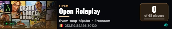 Open Roleplay live status badge