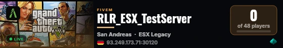 RLR_ESX_TestServer live status badge