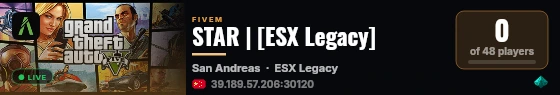 STAR | [ESX Legacy] live status badge
