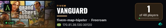 VANGUARD live status badge