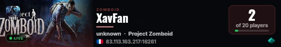 XavFan live status badge