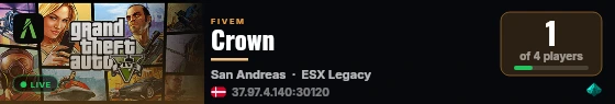 Crown live status badge