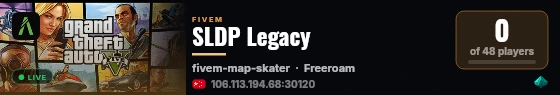 SLDP Legacy live status badge