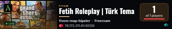 Fetih Roleplay | Türk Tema live status badge