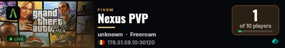 Nexus PVP live status badge