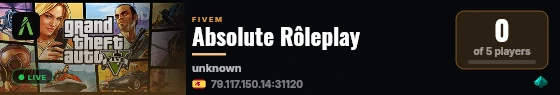 Absolute Rôleplay live status badge
