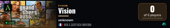 Vision live status badge