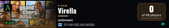 Virella live status badge