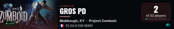 GROS PD live status badge