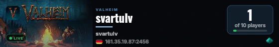 svartulv live status badge
