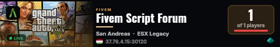 Fivem Script Forum live status badge