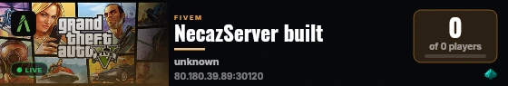 NecazServer built live status badge