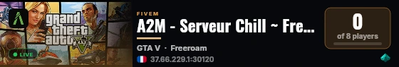 A2M - Serveur Chill ~ Freeroam entre potes live status badge