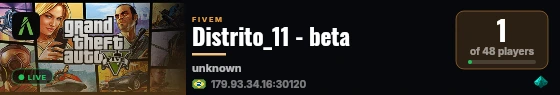 Distrito_11 - beta live status badge
