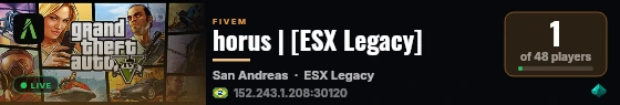 horus | [ESX Legacy] live status badge