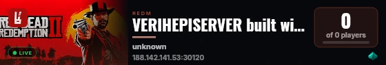 VERIHEPISERVER built with RedM Basic Server! live status badge
