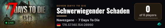 Schwerwiegender Schaden live status badge