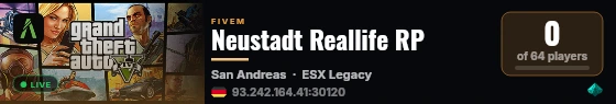 Neustadt Reallife RP live status badge