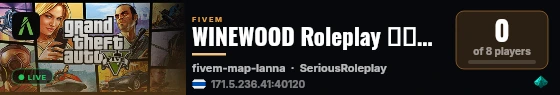 WINEWOOD Roleplay สังคมดี ไม่มีแก๊งสูท เน้นจำลองบทบาทตามชีวิตต่างประเทศ  live status badge