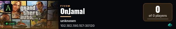OnJamal live status badge