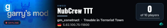 NubCrew TTT live status badge