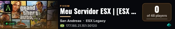 Meu Servidor ESX | [ESX Legacy] live status badge