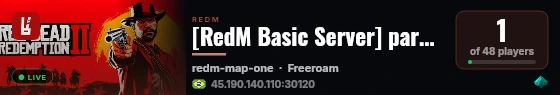 [RedM Basic Server] paraíso live status badge