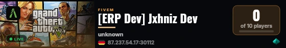 [ERP Dev] Jxhniz Dev live status badge