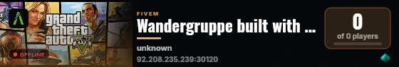 Wandergruppe built with FiveM Basic Server! live status badge
