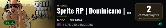 Sprite RP | Dominicano | Roleplay | Semi Rol live status badge