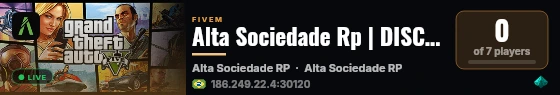 Alta Sociedade Rp | DISCORD: https://discord.gg/wqydMsxbNf |  live status badge