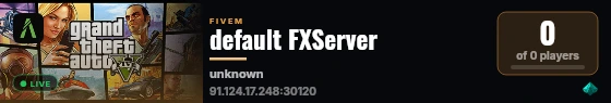 default FXServer live status badge