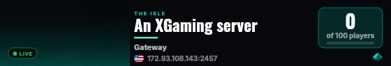 An XGaming server live status badge