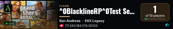 ^0BlacklineRP^0Test Server live status badge